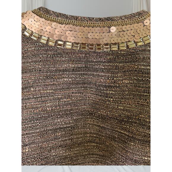 A Collection Women’s Metallic Tweed Jacket Blazer Embellished Size 44 (14) - Picture 7 of 10